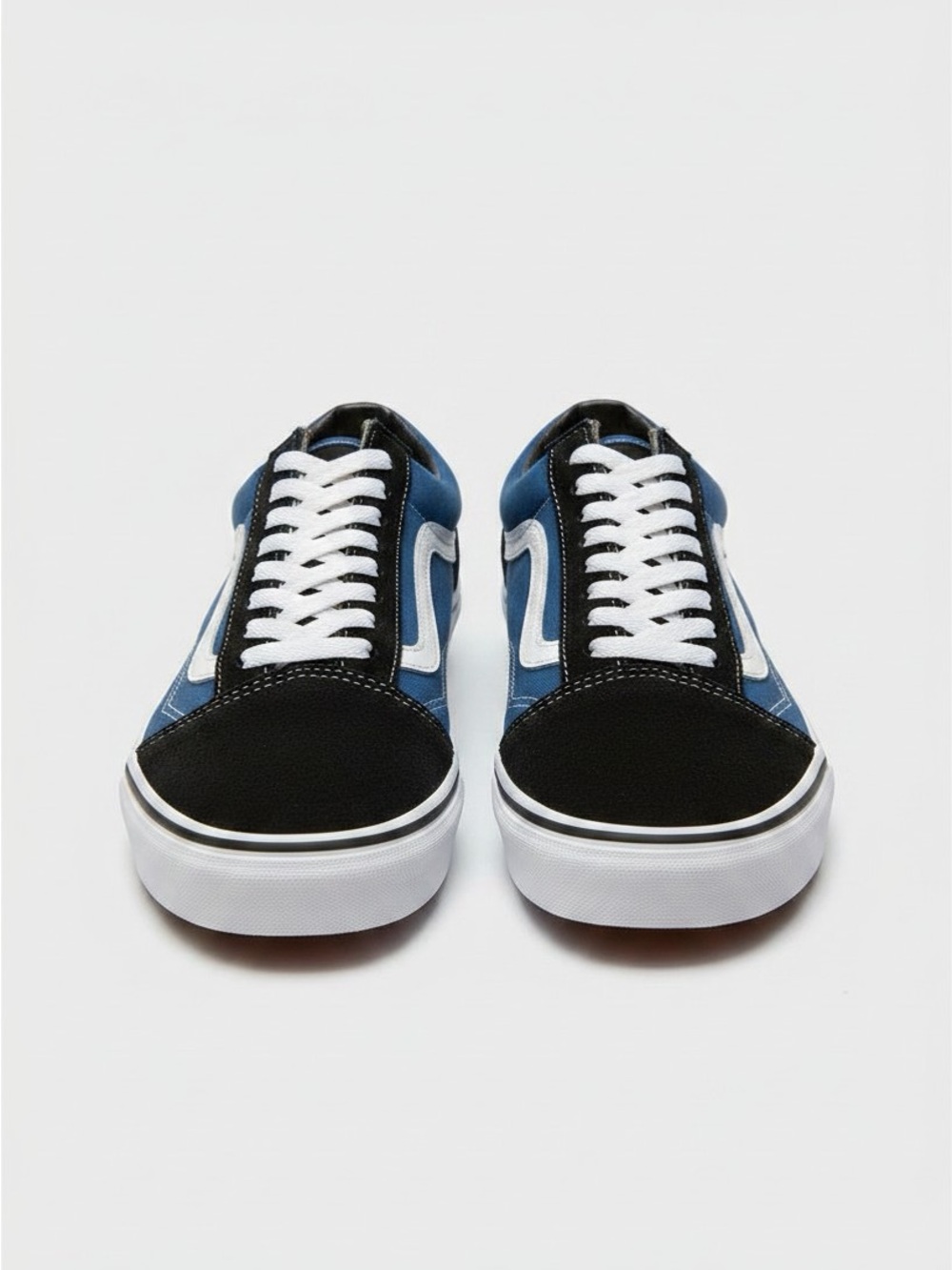 Vans Old Skool Blue Black White Lace-Up Sneakers